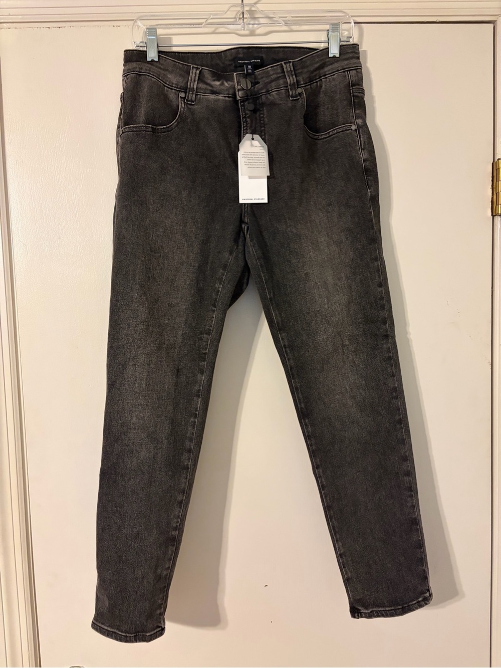 Universal Standard High-Rise Washed Charcoal Jeans
